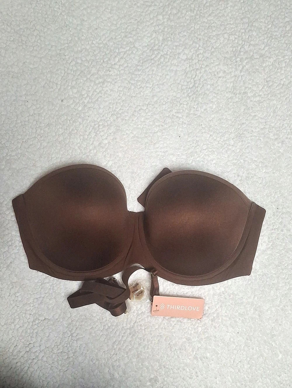 ThirdLove 24/7 Classic Strapless Bra Strapless Bra in Brown 36D NWT